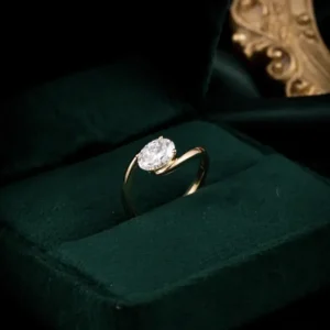 14K Gold Lab-Grown Diamond Ring — 1.05 ct