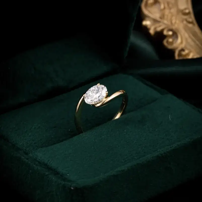 14K Gold Lab-Grown Diamond Ring — 1.05 ct
