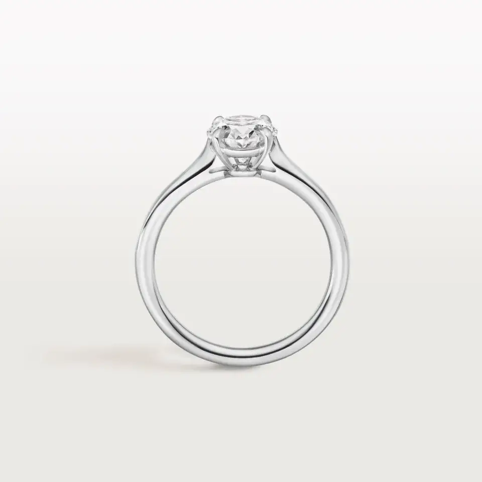 18K White Gold Lab-Grown Diamond Oval Ring — 1.59 ct — view 3