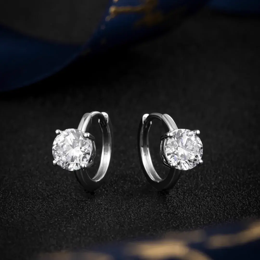 PT900 Platinum Lab-Grown Diamond Earrings — 1.48 ct