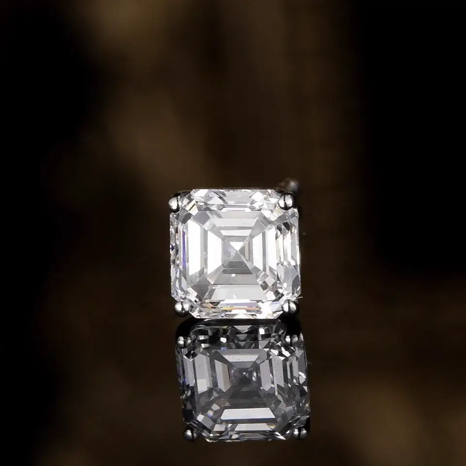 PT950 Platinum Lab-Grown Diamond Earrings — 0.62 ct — view 2