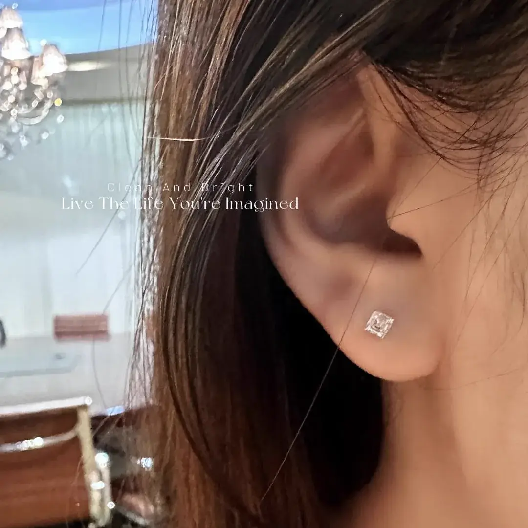PT950 Platinum Lab-Grown Diamond Earrings — 0.62 ct — view 6