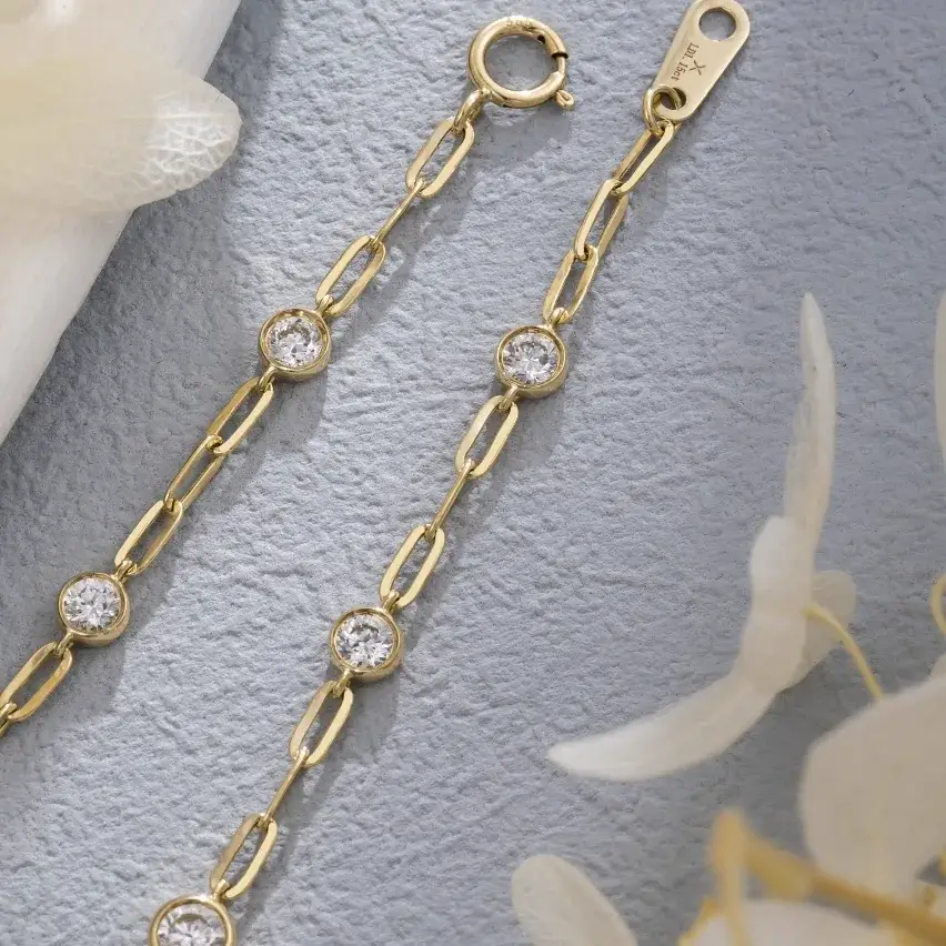 14K Gold Lab-Grown Diamond Bracelet — 1.15 ct — view 3