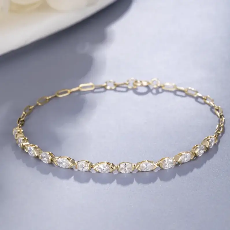 14K Gold Lab-Grown Diamond Bracelet — 1.31 ct — view 3