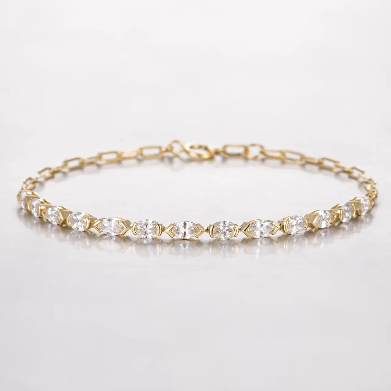 14K Gold Lab-Grown Diamond Bracelet — 1.31 ct — view 4