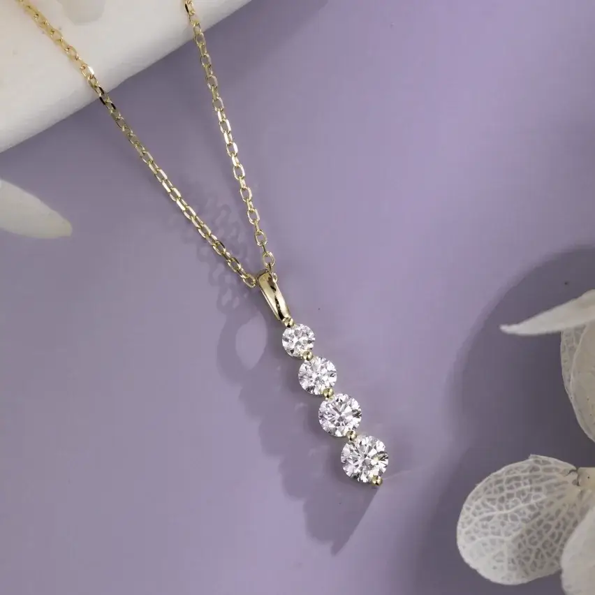 14K Gold Lab-Grown Diamond Necklace — 0.56 ct