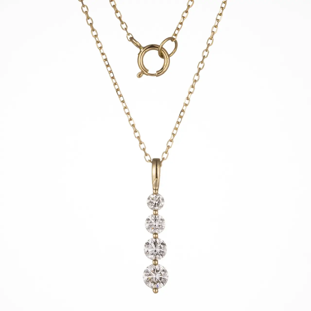 14K Gold Lab-Grown Diamond Necklace — 0.56 ct — view 4