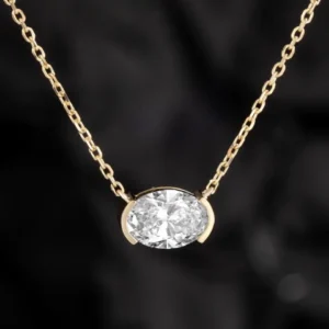 14K Gold Lab-Grown Diamond Necklace — 1.02 ct